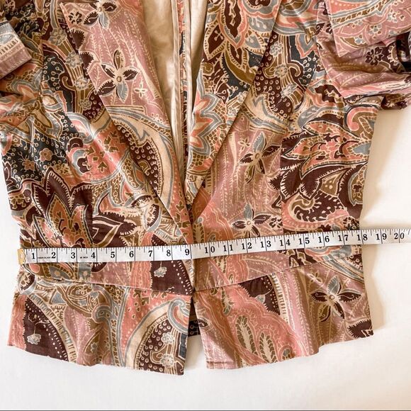 Vintage 90s Y2K Paisley Corduroy Blazer Size 14 - Picture 6 of 9